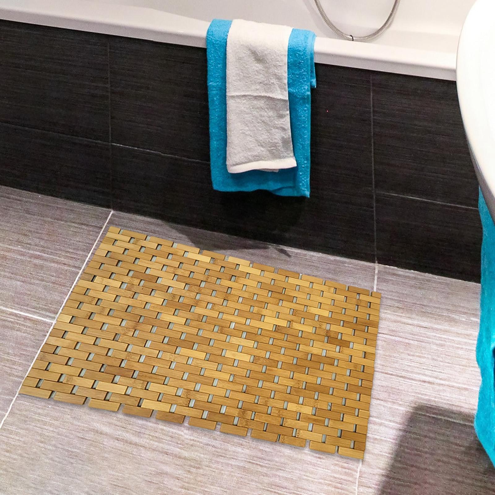 Bamboo Bath Mat - سجادة حمام خشبية من الخيزران مانعة