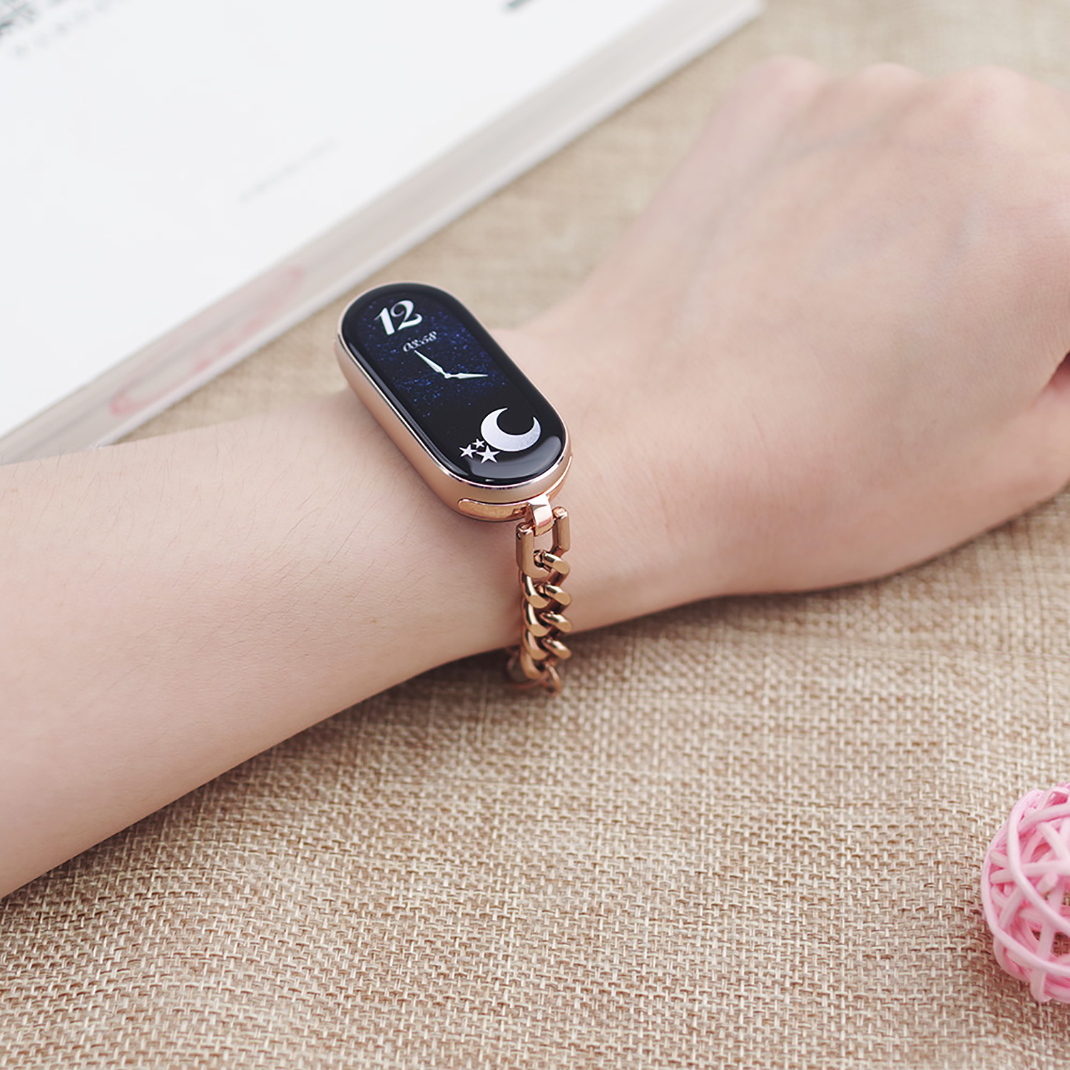 Health Wellness Bracelet - حزام سلسلة لساعة Mi Band 11،