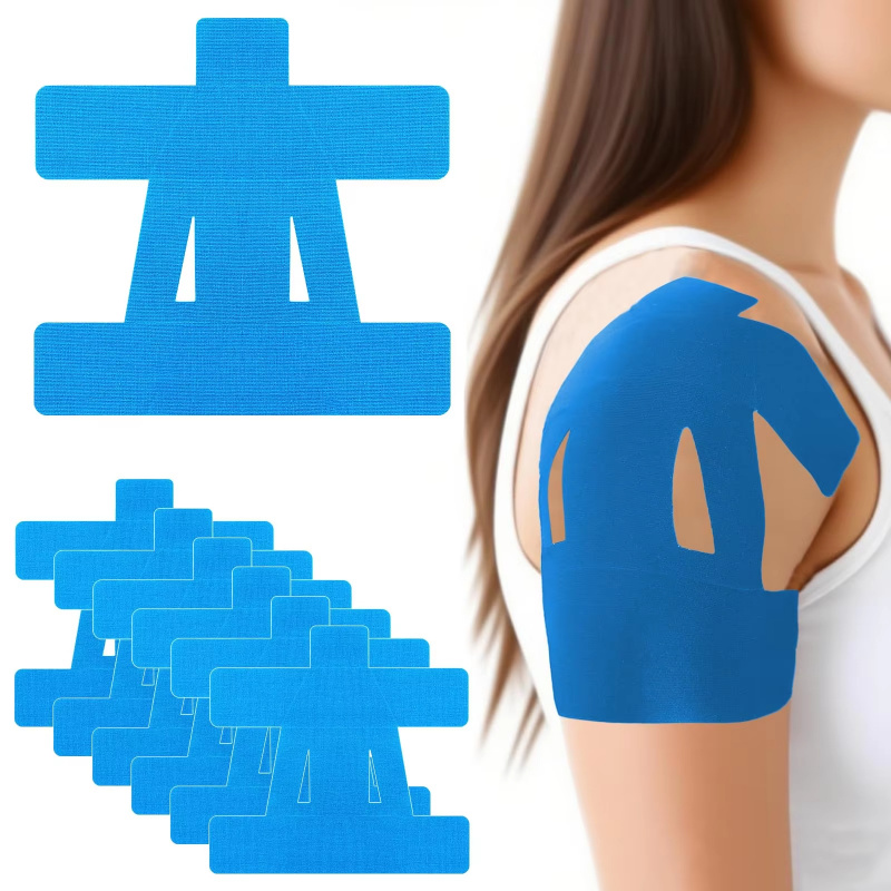 10 قطع من شريط الكينيسيولوجي ا - مراجعة Sports Taping Precut وسعره